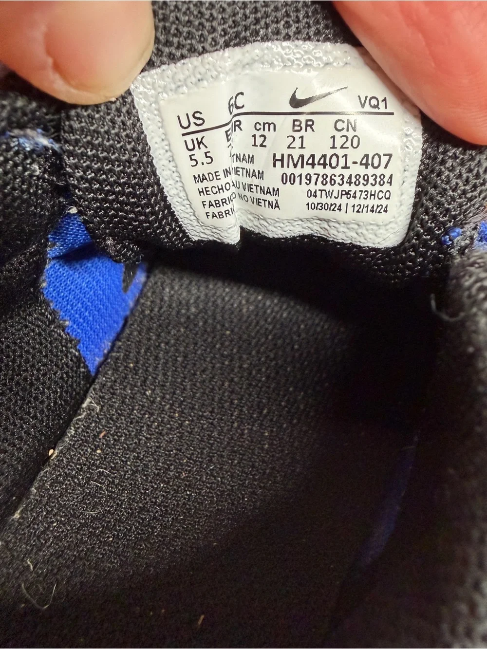 Nike Cosmic Runner Baby/Toddler Sneakers Royal Blue - Size 6C